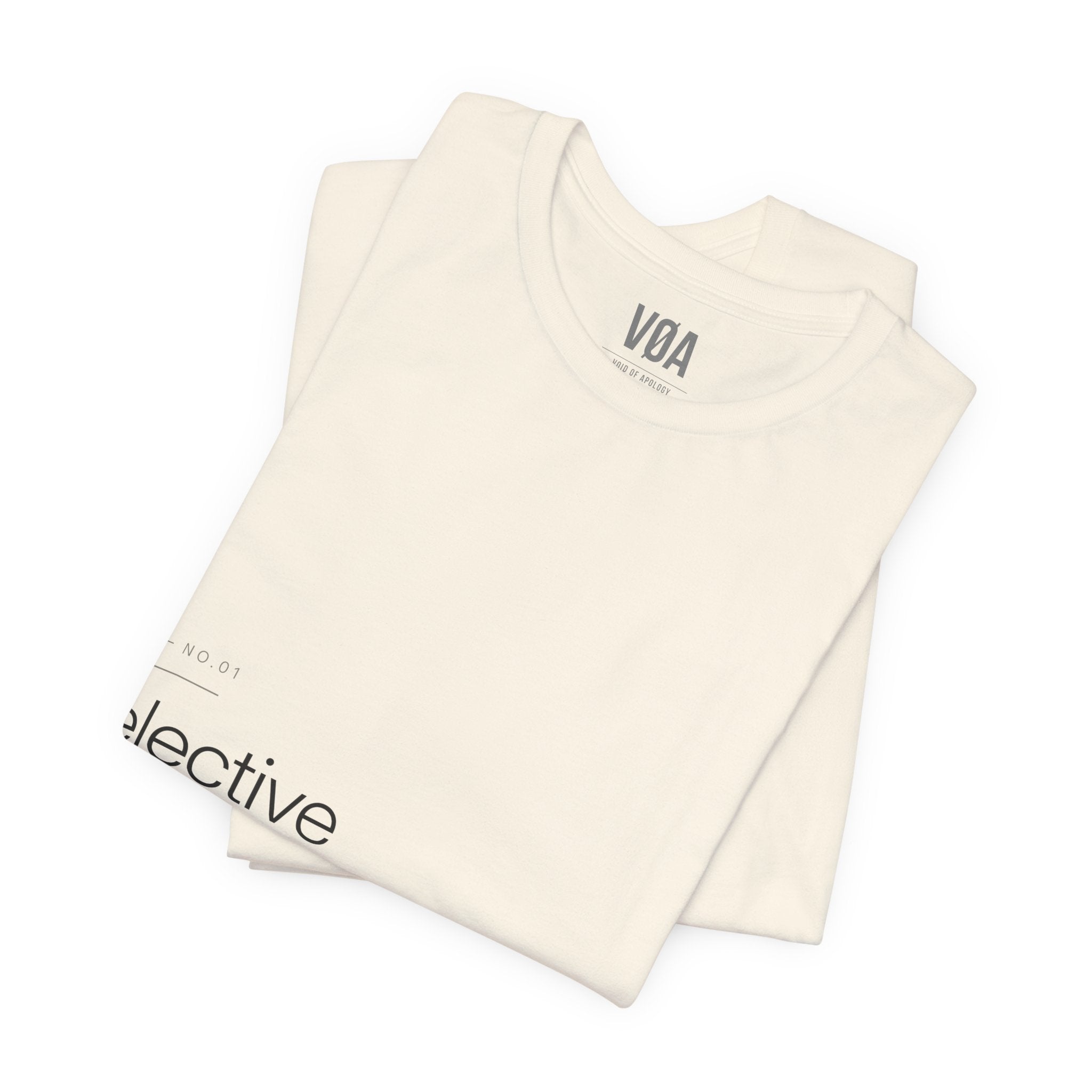 VØA NO.01 — "Selective With My Peace" Women's Minimalist Graphic Tee